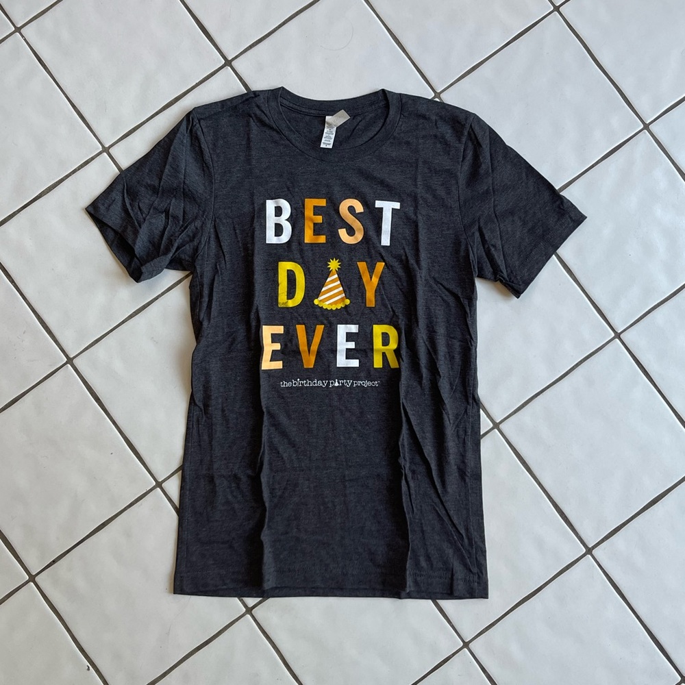 NWOT Birthday Party Project Short Sleeve T-Shirt Canvas brand top, best day ever